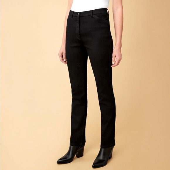 Sz 12(28”) women Northern reflection Petite Essential Slim Black Jean woman New - Picture 1 of 8